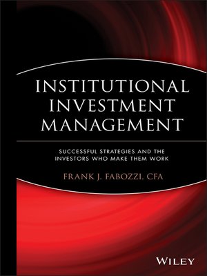 cover image of Institutional Investment Management